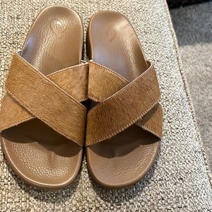 OluKai Brown Slide Sandals
